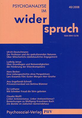Image du vendeur pour Psychoanalyse im Widerspruch. 40 / 2008. mis en vente par Fundus-Online GbR Borkert Schwarz Zerfa
