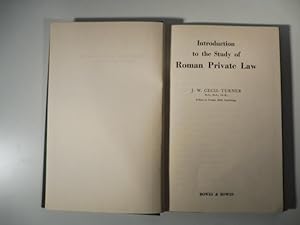 Imagen del vendedor de Introduction to the study of Roman Private Law a la venta por Coenobium Libreria antiquaria
