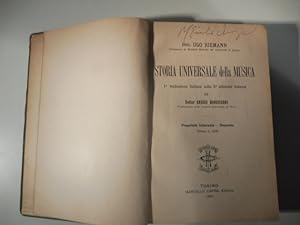 Storia universale della Musica. Prima traduzione italiana sulla seconda edizione tedesca del Dott...
