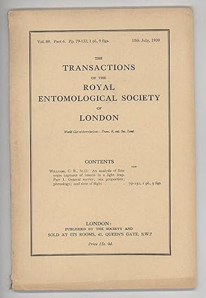 The Transactions of The Royal Entomological Society of London Vol. 89 Part 6