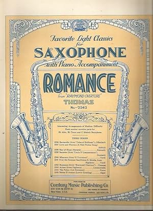 Seller image for Romance, from "Raymond Overture" (Favorite Light Classics for Saxophone No. 2242) for sale by Bookfeathers, LLC