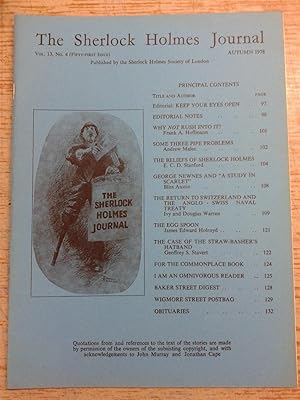 The Sherlock Holmes Journal Vol 13 No 4 (Fifty-First issue) Autumn 1978