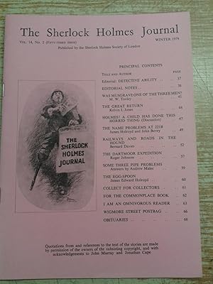 The Sherlock Holmes Journal Vol 14 No 2 (Fifty-Third issue) Winter 1979