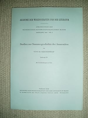Studien zur Stammgeschichte der Ammoniten : Lieferung III [ Hildocerataceae - Haplocerataceae ]