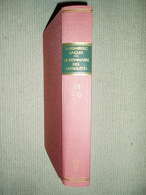 Immagine del venditore per Dictionnaire des antiquits grecques et romaines : Tome Deuxime : Deuxime Partie : F - G venduto da Expatriate Bookshop of Denmark