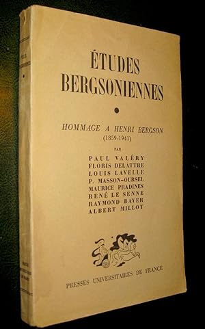 Seller image for Etudes Bergsoniennes. Hommage  Henri Bergson (1959-1941) for sale by Le Chemin des philosophes