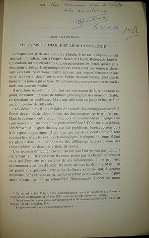 Seller image for Les noms du Diable et leur tymologie for sale by Le Chemin des philosophes