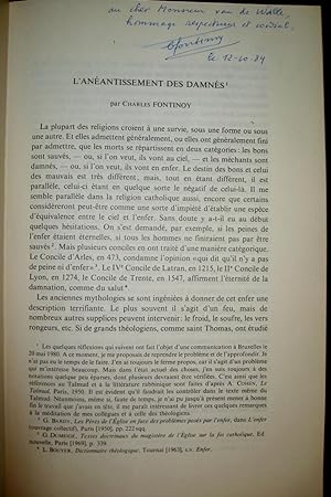 Seller image for L'Anantissement des damns. for sale by Le Chemin des philosophes