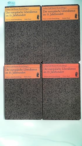 Immagine del venditore per Der europische Liberalismus im 19. Jahrhundert.Texte zu seiner Entwicklung. 4 Bnde, Band 1.-4. venduto da Antiquariat Maiwald