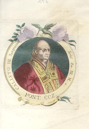 Calisto III Spagnuolo. Sedè An. III, M. 4. (Nato Alfons de Borja y Cabanilles a Jativa presso Val...
