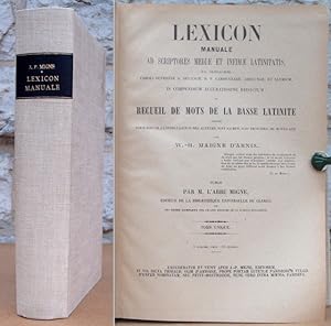 Imagen del vendedor de Lexicon Manuale ad Scriptores Mediae et Infimae Latinitatis. a la venta por Antiquaria Bok & Bildantikvariat AB