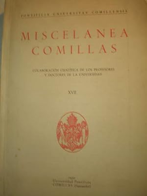 Imagen del vendedor de Miscelnea Comillas Volumen XVII - 1952 a la venta por Librera Antonio Azorn