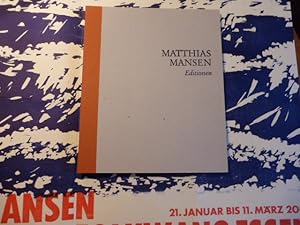Matthias Mansen. Die Editionen 1984-2000. + Plakat. Ausstellung: Holzschnitt Museum Folkwang, 21....