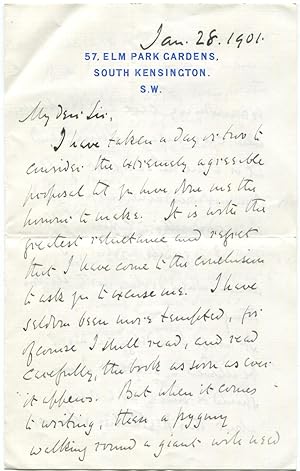 Right Hon. John Morley - Group of Three Autograph Letters Signed