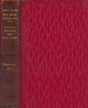 Image du vendeur pour Political, Religious, and Love Poems. Early English Text Society mis en vente par Barter Books Ltd