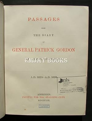 Passages from the Diary of General Patrick Gordon of Auchleuchries.