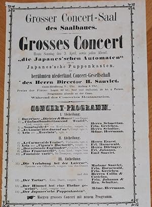 Grosses Concert. heute Sonntag, den 3. April, sowie jeden Abend: "die Japanes`schen Automaten" od...