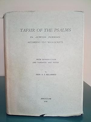 Tafsir of the Psalms: In Jewish Persian According Five Manuscripts