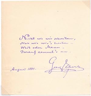 Autograph Quotation Signed