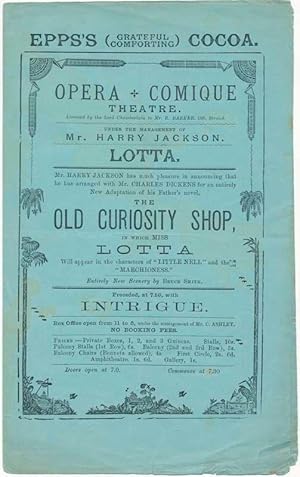 The Old Curiosity Shop, in Which Miss Lotta Will appear in the characters of "Little Nell" and th...