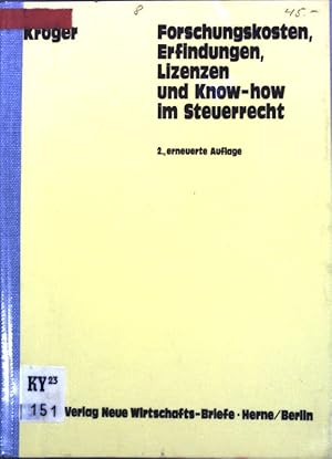 Seller image for Forschungskosten, Erfindungen, Lizenzen und Know-how im Steuerrecht. for sale by books4less (Versandantiquariat Petra Gros GmbH & Co. KG)