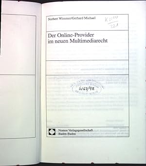 Seller image for Der Online-Provider im neuen Multimediarecht. for sale by books4less (Versandantiquariat Petra Gros GmbH & Co. KG)