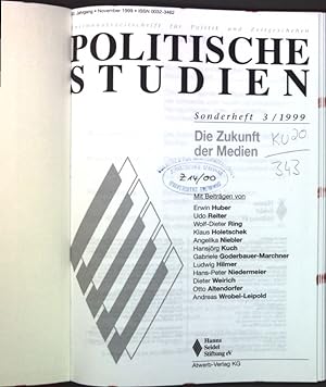 Bild des Verkufers fr Die Zukunft der Medien; Politische Studien, Sonderheft 3; zum Verkauf von books4less (Versandantiquariat Petra Gros GmbH & Co. KG)
