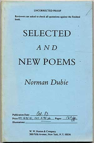 Seller image for Selected and New Poems for sale by Between the Covers-Rare Books, Inc. ABAA