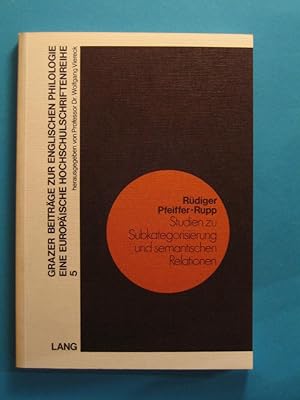 Seller image for Studien zu Subkategorisierung und semantischen Relationen. for sale by Antiquariat Messidor