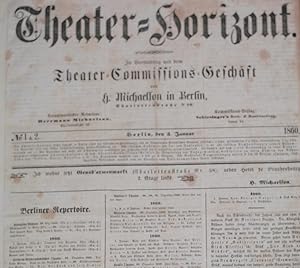 Theater-Horizont. In Verbindung mit dem Theater-Commissionsgeschäft von H. Michaelson in Berlin.
