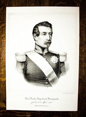 Bild des Verkufers fr Lithographie-Portrt. Carl Louis Napoleon Bonaparte. zum Verkauf von Antiquariat Thomas Rezek