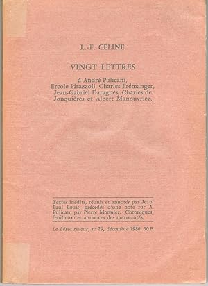 Vingt lettres à André Pulicani, Ercole Pirazzoli, Charles Frémanger, Jean-Gabriel Daragnès, Charl...