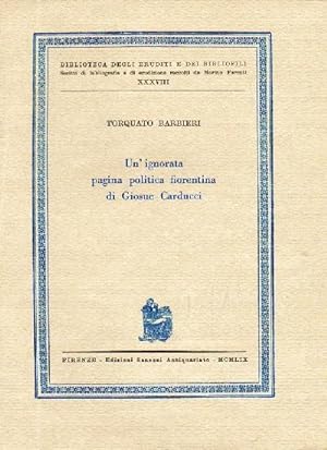 Un'ignorata pagina politica fiorentina di Giosuè Carducci