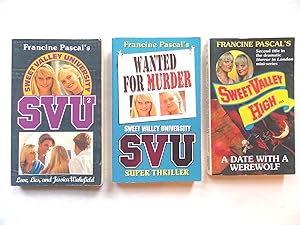 Seller image for Sweet Valley Collection of 3 Volumes: SVU #2 Love, Lies and Jessica Wakefield / SV High #105 A Date with a Werewolf / SVU Thriller Edition Wanted for Murder for sale by Transformer