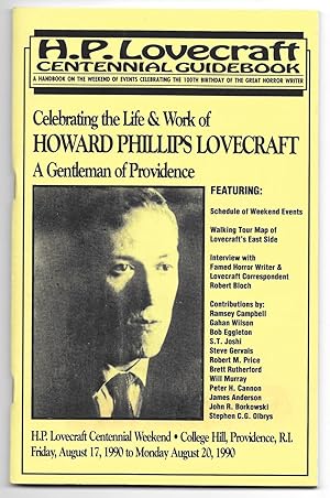 Seller image for H. P. Lovecraft Centennial Guidbook: A Handbook on the Weekend of Events Celebrating the 100th birthday of the Great Horror Writer for sale by Dark Hollow Books, Member NHABA, IOBA