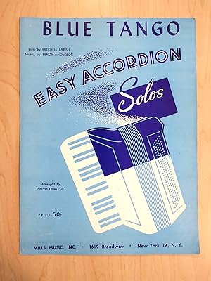 Blue Tango, Easy Accordion Solo Arranged By Pietro Deiro, Jr.