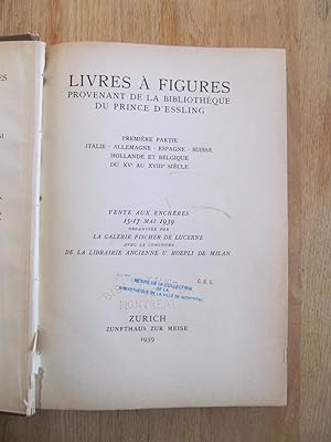 Livres à figures provenant de la bibliothèque du Prince D'Essling