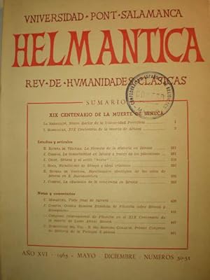 Image du vendeur pour Helmantica Num. 50-51 - Mayo Diciembre 1965 mis en vente par Librera Antonio Azorn
