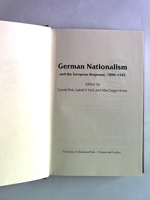 Bild des Verkufers fr German Nationalism and the European Response, 1890-1945. zum Verkauf von Antiquariat Bookfarm