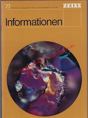 Zeiss Informationen Heft 77, 15.Juli 1970 18.Jhg. - CARL ZEISS Oberkochen (Hrsg.)