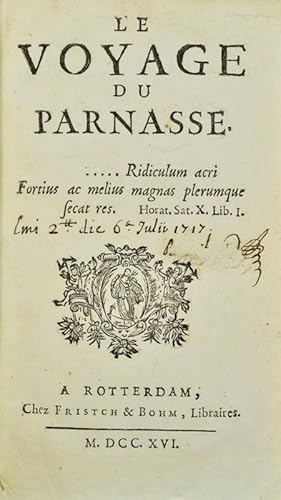 Seller image for Le Voyage du Parnasse. for sale by Bonnefoi Livres Anciens
