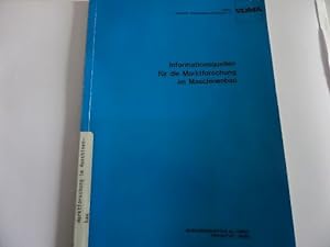 Seller image for Informationsquellen fr die Marktforschung im Maschinenbau for sale by Gerald Wollermann