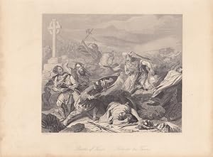 Battle of Tours, Schlacht bei Tours, Stahlstich um 1845 von A. Duncan nach Steuben, Blattgröße: 1...
