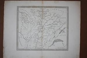 Landkarte Bourgogne, Carte du Duche de Bourgogne et de la Comte, Dressee par A.M. Perrot, Stahlst...