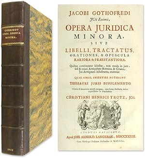 Seller image for Opera Juridica Minora, Sive Libelli, Tractatus, Orationes, &. for sale by The Lawbook Exchange, Ltd., ABAA  ILAB