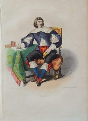 Seller image for Gravure sur acier colorie et gomme  l'poque issue du Plutarque Franais (1835) Guez de Balzac for sale by Librairie Lis Tes Ratures