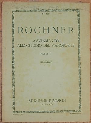 AVVIAMENTO ALLO STUDIO DEL PIANOFORTE E.R. 1921 PARTE I TESTO ITALIANO TEXTO ESPANOL,