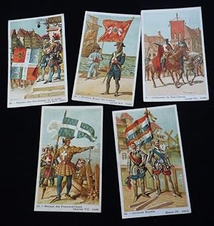 Image du vendeur pour 5 chromos Chocolat de la Grande Trappe (drapeaux) mis en vente par Abraxas-libris