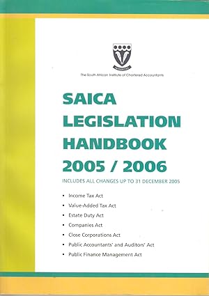 Image du vendeur pour SAICA Legislation Handbook 2005/2006 mis en vente par Snookerybooks
