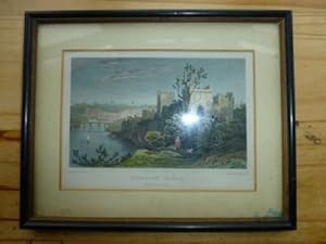 Coloured engraving of Chepstow Castle